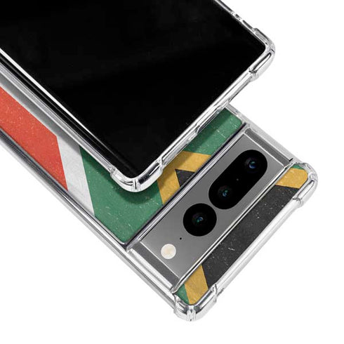 South Africa Flag Distressed Google Pixel 7 Pro Clear Case